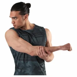 Sniper Green Sleeveless Tee Patterned/Green