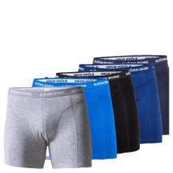 Solid Shorts 5-Pack Blue/Patterned