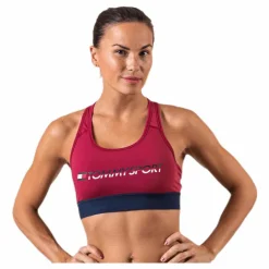 Sports Bra Medium Tri Logo Red