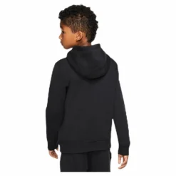 Sportswear Club Big Kids' Pullover Hoodie BLACK/WHITE