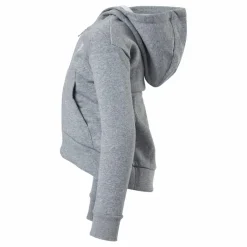 Sportswear Club Fleece Big Kids' (Girls') Full-Zip Hoodie CARBON HEATHER/WHITE