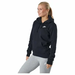 Sportswear Club Fleece Women's Pullover Hoodie BLACK/WHITE