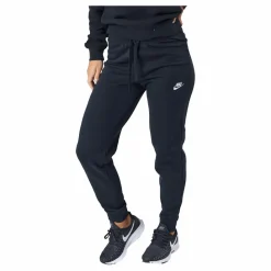 Sportswear Club Fleece Women's Mid-Rise Pants BLACK/WHITE