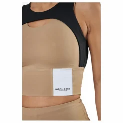 Sthlm Overlap Crop Top Beige