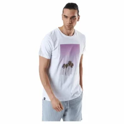 Stockholm Purple Palms White