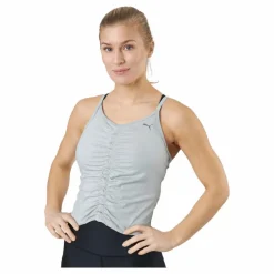 Studio Foundation Ruched Tank Light Gray Heather