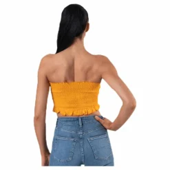 Sunny Bandeau Smock Top Yellow