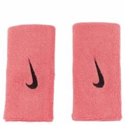 Swoosh Doublewide Wristbands Pink/Grey