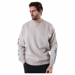 Taped Drop Shoulder Sweat Beige