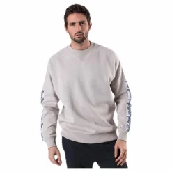 Taped Drop Shoulder Sweat Beige