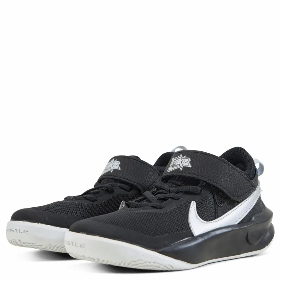 Team Hustle D 10 Little Kids' Shoes BLACK/METALLIC SILVER-VOLT-WHITE