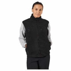 Teddy Pile Vest Black