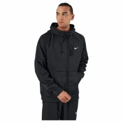 Therma-FIT Men's Full-Zip Fitness Hoodie BLACK/BLACK/WHITE