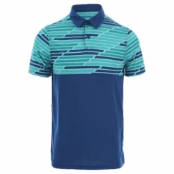 Threadborne Blocked Polo Blue/Patterned