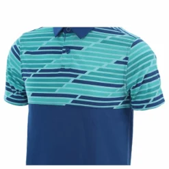 Threadborne Blocked Polo Blue/Patterned