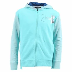 Threadborne Girls Terry Full Zip Blue/White