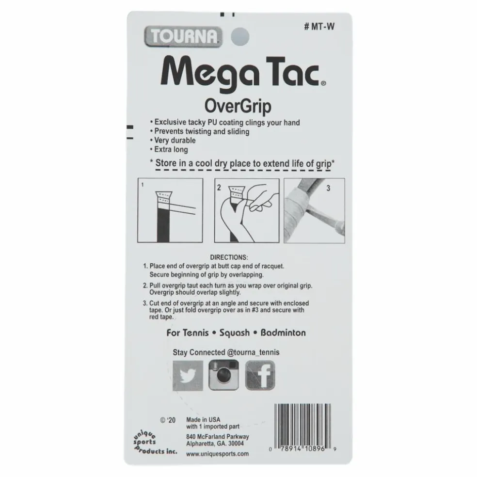 Tourna Mega Tac 3-pack White