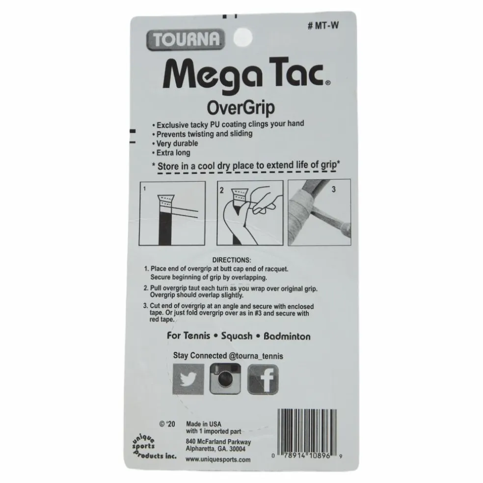 Tourna Mega Tac 3-pack White