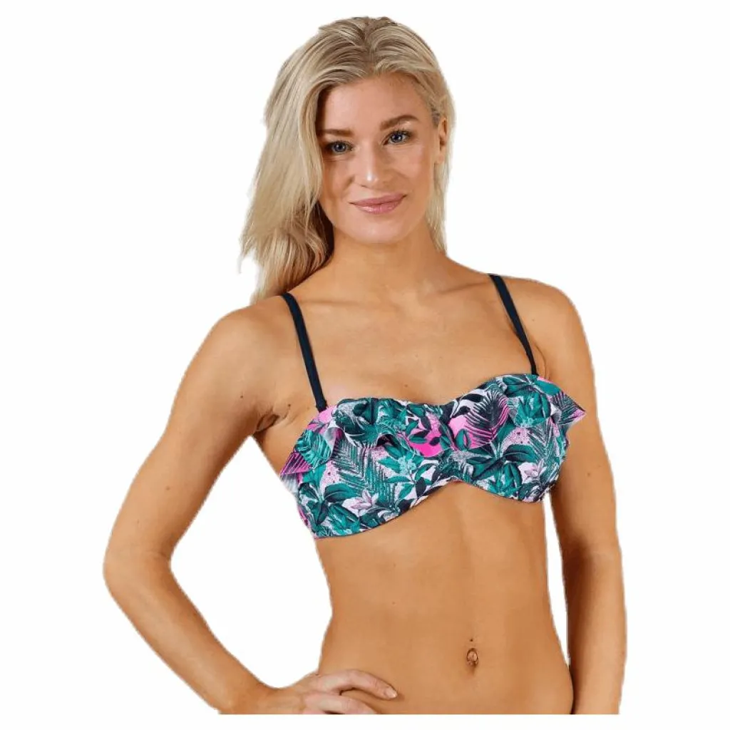 Tropic Garden Padded Bandeau Pink/Blue/Green