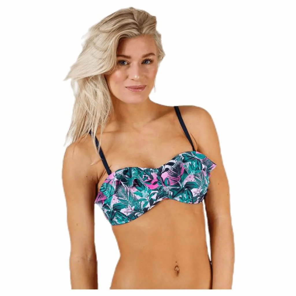 Tropic Garden Padded Bandeau Pink/Blue/Green