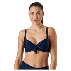 Twisted Solid Unique Wire Bra Blue