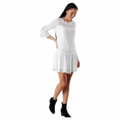 Tyra 3/4 Flare Short Dress Wvn White
