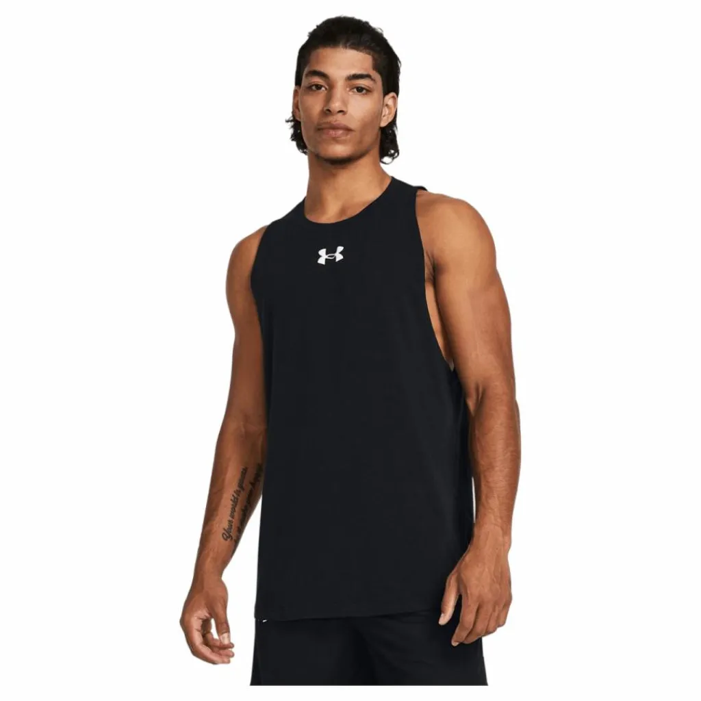 Ua Baseline Cotton Tank Black