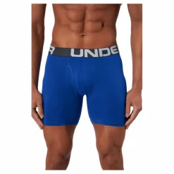 Ua Charged Cotton 6in 3 Pack Royal