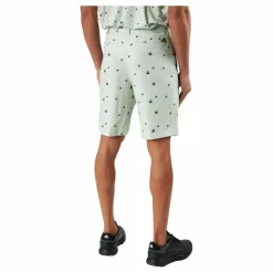 Ultimate365 Allover Print 9-Inch Golf Shorts Linen Green / Shadow Green / Impact Yellow