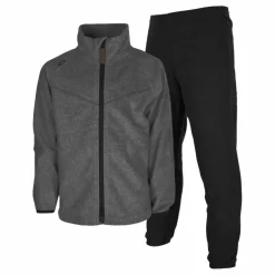 Umeå Fleece Set Greymelange/black