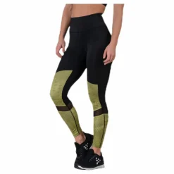 UNMTD High Waist Tights Black/Yellow