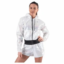 UNMTD Shiny Hood Jacket Patterned/White