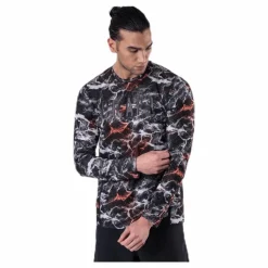 Vent Mesh LS Tee Patterned/Black