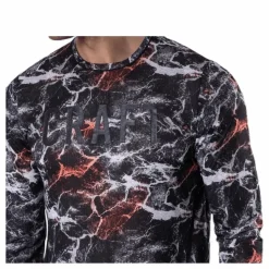 Vent Mesh LS Tee Patterned/Black