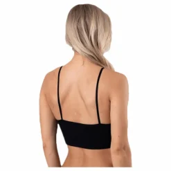 Vicky  Rib Seamless V-Neck Top Black