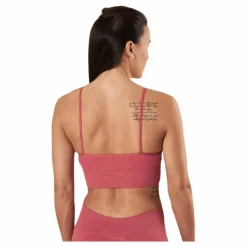 Vicky Rib Seamless V-neck Top Pink