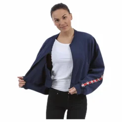 Violet Zip Sweat Blue