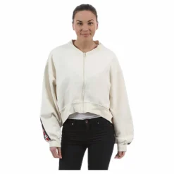 Violet Zip Sweat White