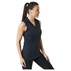 W Cloudspun Coast Sl Polo Puma Black Heather