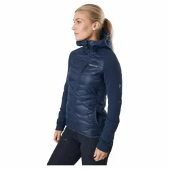 W Helium Down Hybrid Hood Blue Shadow