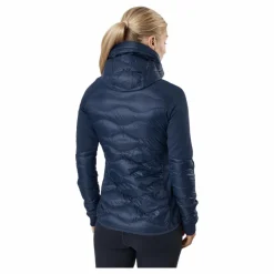 W Helium Down Hybrid Hood Blue Shadow