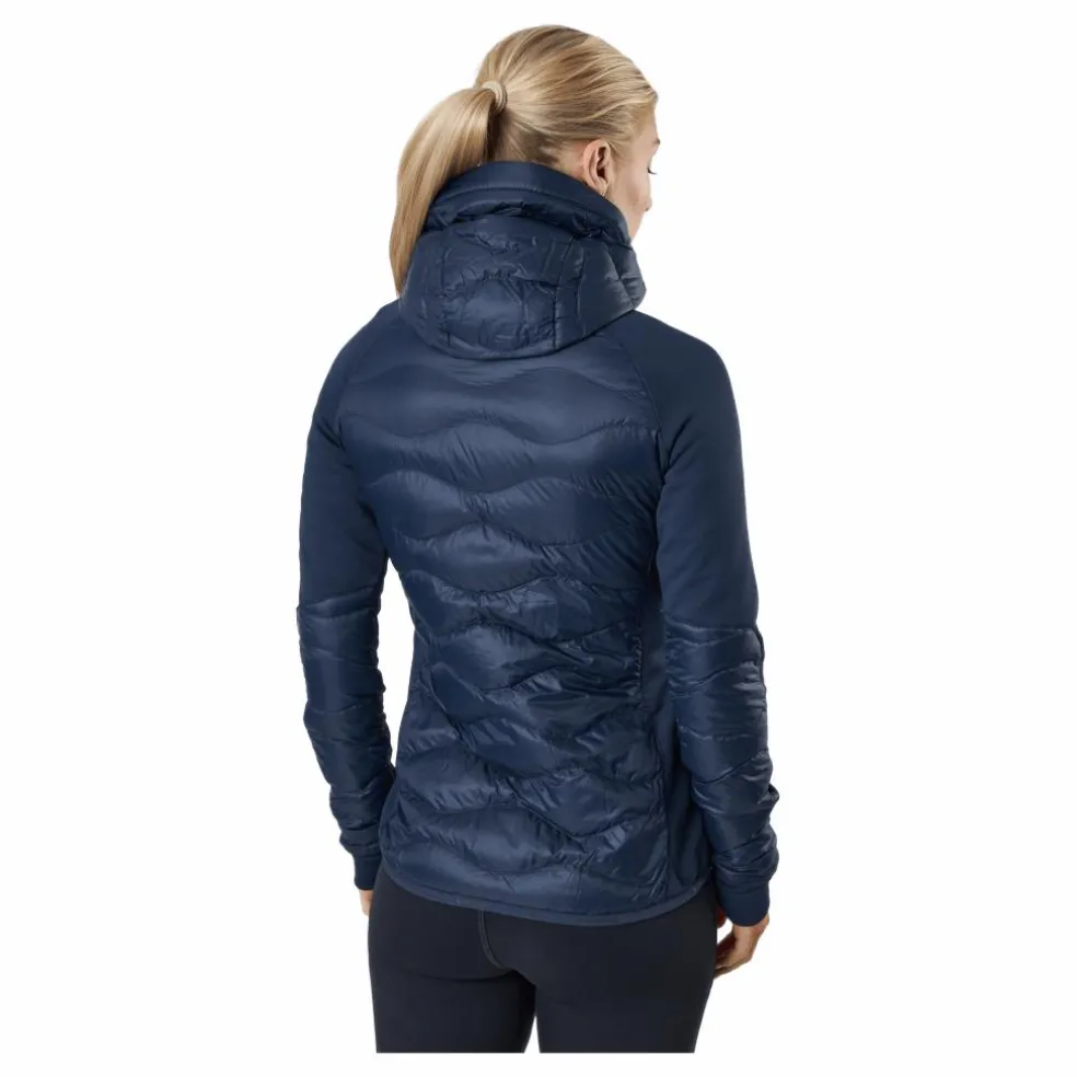 W Helium Down Hybrid Hood Blue Shadow