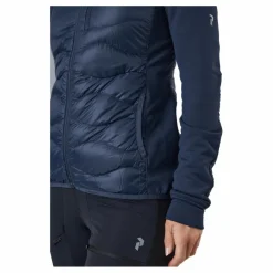 W Helium Down Hybrid Hood Blue Shadow