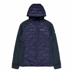 W Helium Down Hybrid Hood Blue Shadow