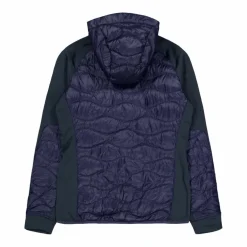 W Helium Down Hybrid Hood Blue Shadow