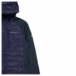 W Helium Down Hybrid Hood Blue Shadow