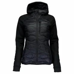 W Helium Down Hybrid Hood Black