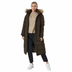 W. Long Slim Padded Parka Brownie Bit