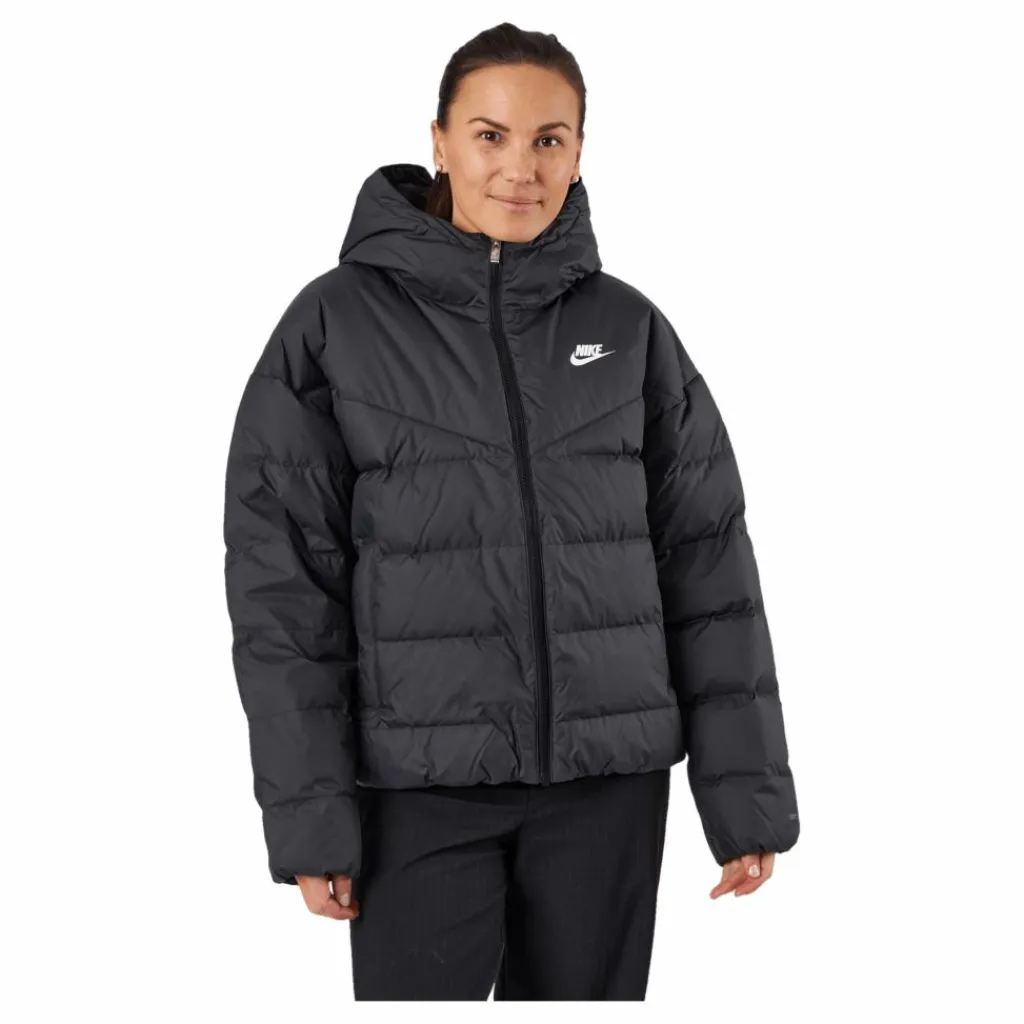 W Nsw Sf Dwn Wr Hd Jkt Black/black/white