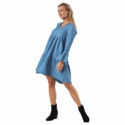 Why Abby 3/4 Lyocell Dress-Bi Blue